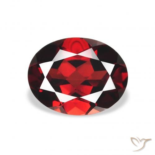 Granato Almandino Rosso scuro naturale da 2.37 ct, Ovale, VVS-VS