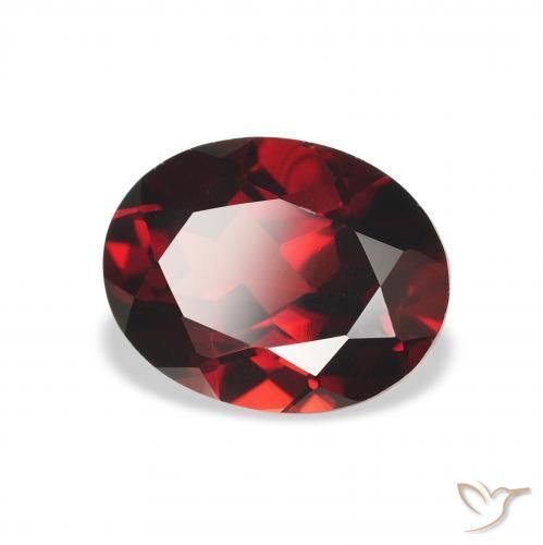 Granato Almandino Rosso scuro naturale da 2.37 ct, Ovale, VVS-VS