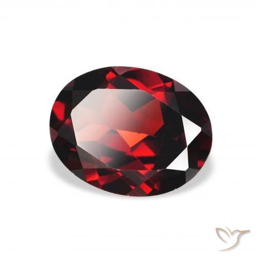 Granato Almandino Rosso scuro naturale da 2.15 ct, Ovale, VVS-VS