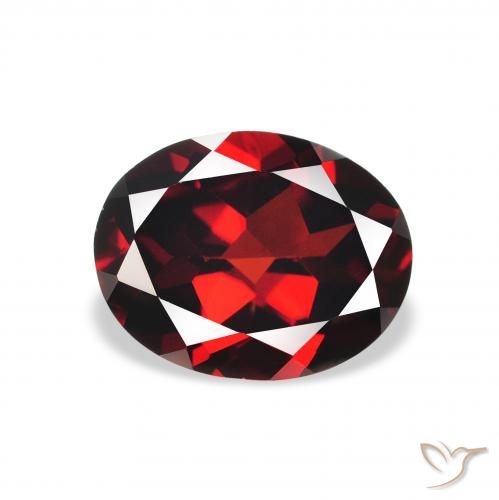 2.18ct Naturale Rosso scuro Granato Almandino, Ovale, VVS-VS