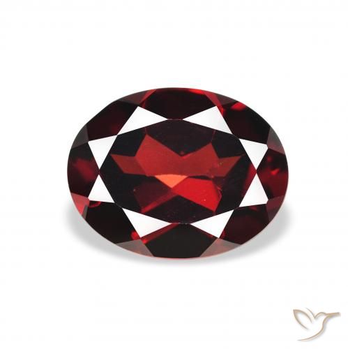 Granato Almandino Rosso scuro naturale da 2.05 ct, Ovale, VVS-VS