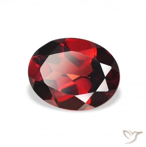 Granato Almandino Rosso scuro naturale da 2.05 ct, Ovale, VVS-VS