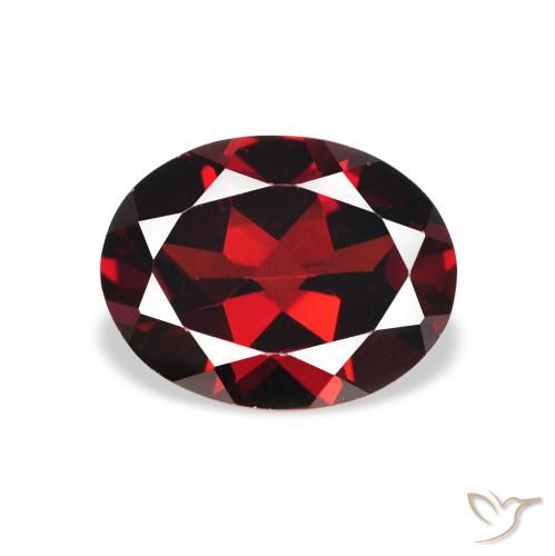 2.13ct Naturale Rosso scuro Granato Almandino, Ovale, VVS-VS