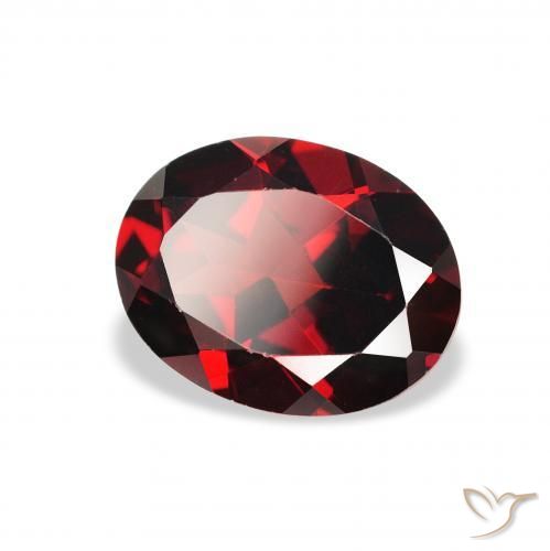 Granato Almandino Rosso scuro naturale da 2.13 ct, Ovale, VVS-VS