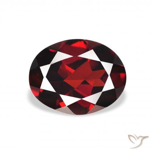 2.09ct Naturale Rosso scuro Granato Almandino, Ovale, VVS-VS