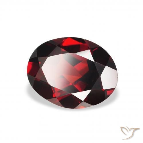 Granato Almandino Rosso scuro naturale da 2.09 ct, Ovale, VVS-VS
