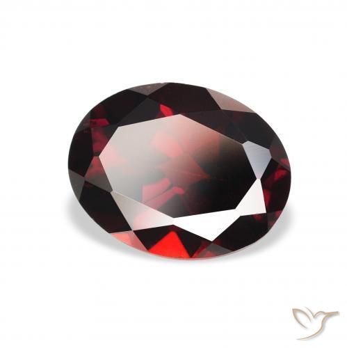 Granato Almandino Rosso Sangue Profondo naturale da 2.41 ct, Ovale, VS