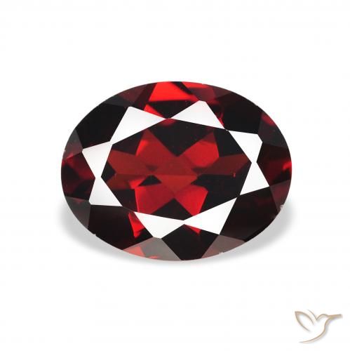 2.19ct Naturale Rosso scuro Granato Almandino, Ovale, VS