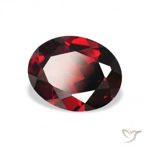 Granato Almandino Rosso scuro naturale da 2.19 ct, Ovale, VS