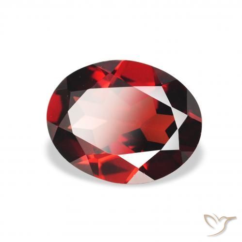 Granato Almandino Rosso Sangue Profondo naturale da 1.97 ct, Ovale, VS