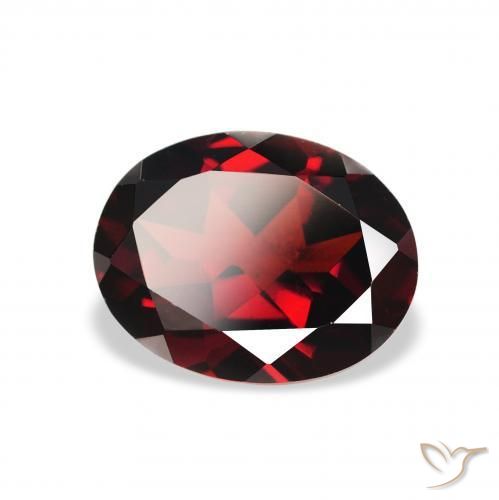 Granato Almandino Rosso Sangue Profondo naturale da 2.29 ct, Ovale, VS