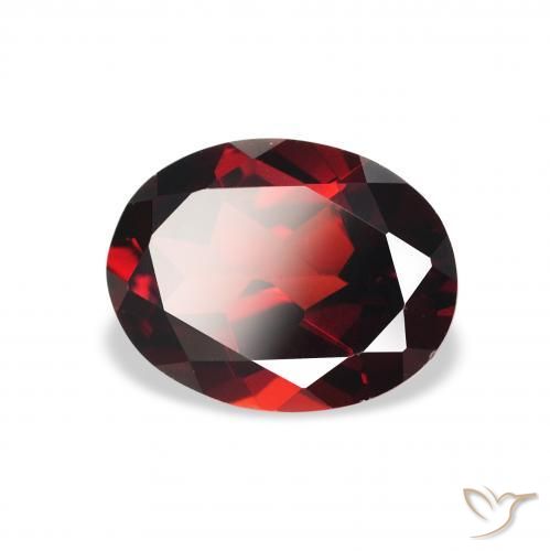 Granato Almandino Rosso scuro naturale da 1.94 ct, Ovale, VS