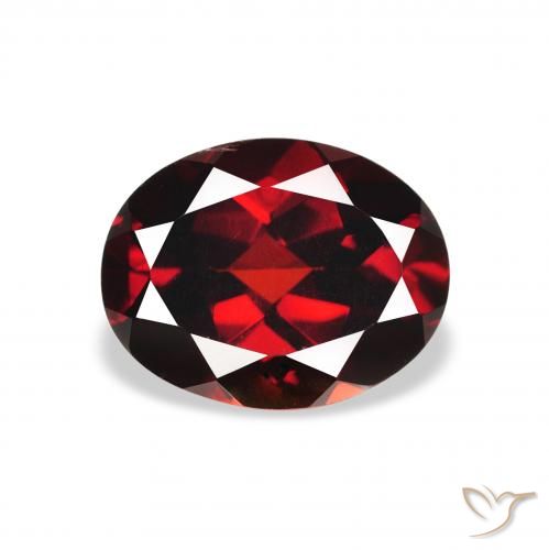 2.13ct Naturale Rosso scuro Granato Almandino, Ovale, VS