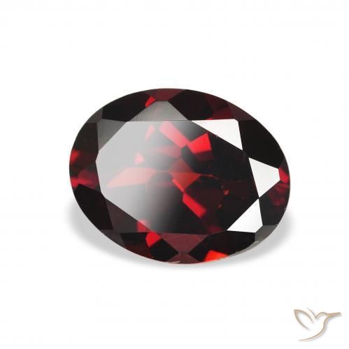 Granato Almandino Rosso scuro naturale da 2.16 ct, Ovale, VS