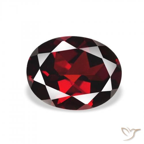 2.14ct Naturale Rosso scuro Granato Almandino, Ovale, VS