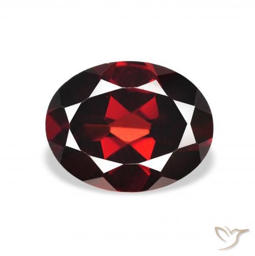 2.13ct Naturale Rosso scuro Granato Almandino, Ovale, VS