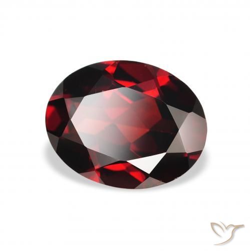 Granato Almandino Rosso Sangue Profondo naturale da 2.14 ct, Ovale, VS