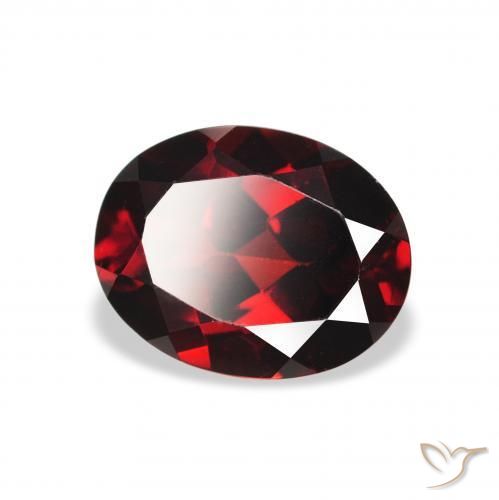 Granato Almandino Rosso scuro naturale da 2.32 ct, Ovale, VS