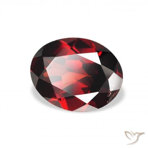 Granato Almandino Rosso Sangue Profondo naturale da 1.81 ct, Ovale, VS