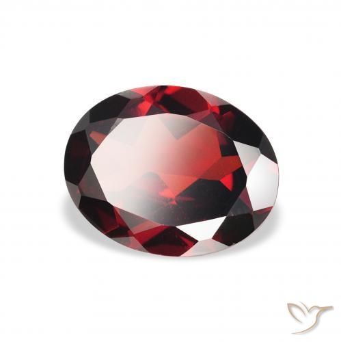 Granato Almandino Rosso scuro naturale da 1.95 ct, Ovale, VVS-VS