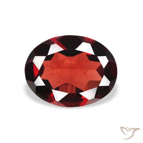 1.72ct Naturale Rosso scuro Granato Almandino, Ovale, VVS-VS