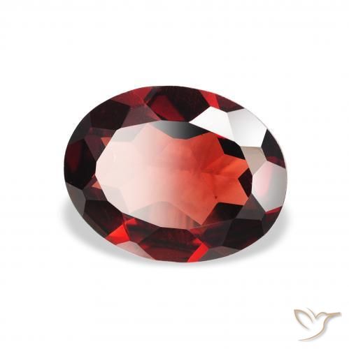 Granato Almandino Rosso scuro naturale da 1.72 ct, Ovale, VVS-VS