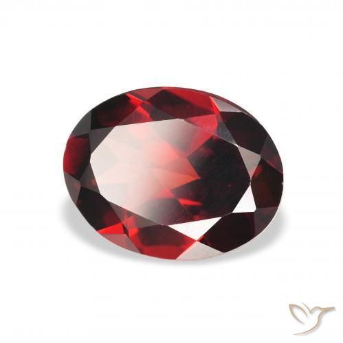 Granato Almandino Rosso scuro naturale da 2.12 ct, Ovale, VVS-VS