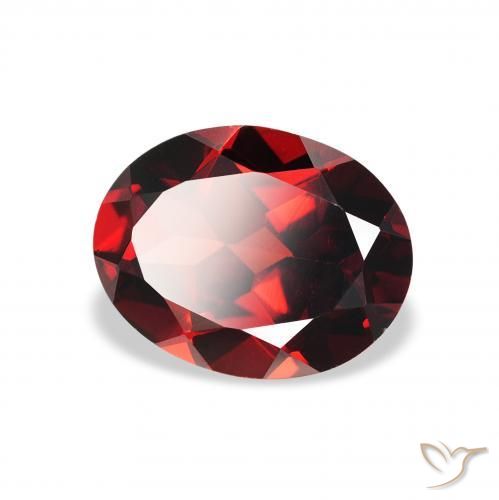 Granato Almandino Rosso scuro naturale da 2.06 ct, Ovale, VVS-VS
