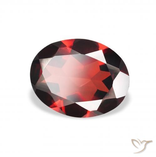 Granato Almandino Rosso scuro naturale da 1.79 ct, Ovale, VVS-VS