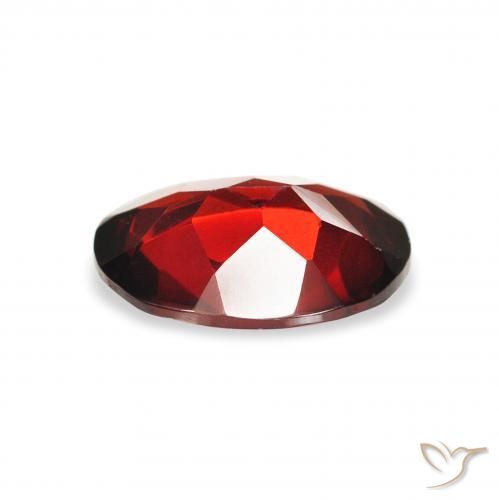 Granato Almandino Rosso Sangue Profondo naturale da 1.88 ct, Ovale, VVS-VS