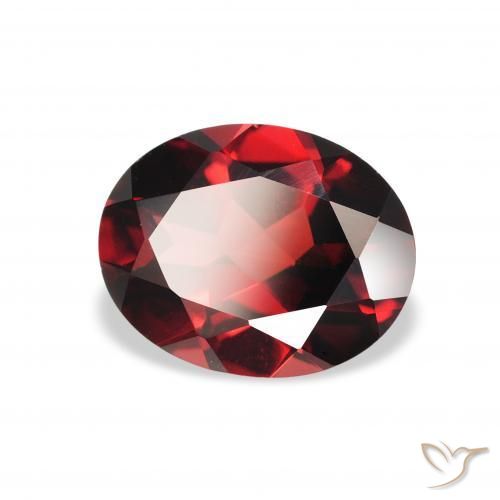 Granato Almandino Rosso scuro naturale da 2.12 ct, Ovale, VVS-VS