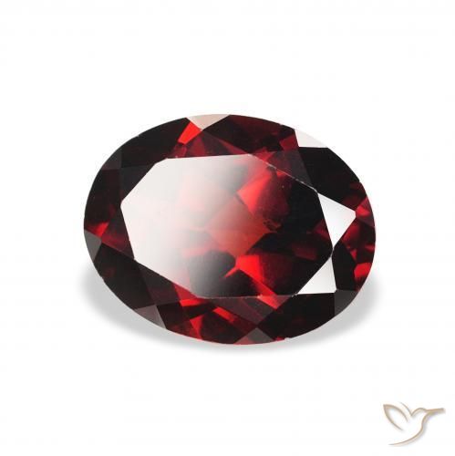 Granato Almandino Rosso scuro naturale da 2.23 ct, Ovale, VVS-VS