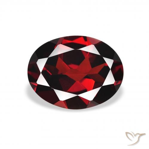 1.99ct Naturale Rosso scuro Granato Almandino, Ovale, VVS-VS