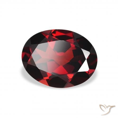 Granato Almandino Rosso scuro naturale da 1.99 ct, Ovale, VVS-VS