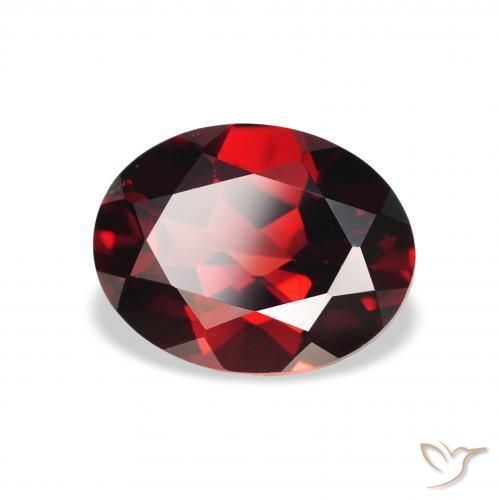Granato Almandino Rosso scuro naturale da 2.44 ct, Ovale, VS