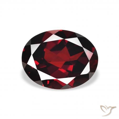 2.32ct Naturale Rosso scuro Granato Almandino, Ovale, VVS-VS