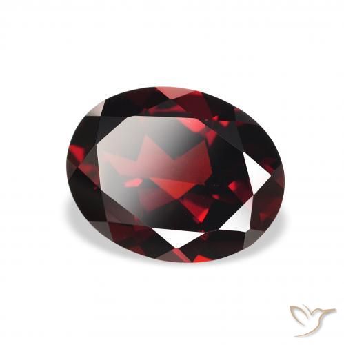 Granato Almandino Rosso scuro naturale da 2.32 ct, Ovale, VVS-VS