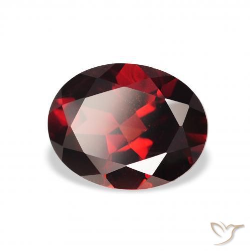 Granato Almandino Rosso scuro naturale da 2.23 ct, Ovale, VVS-VS