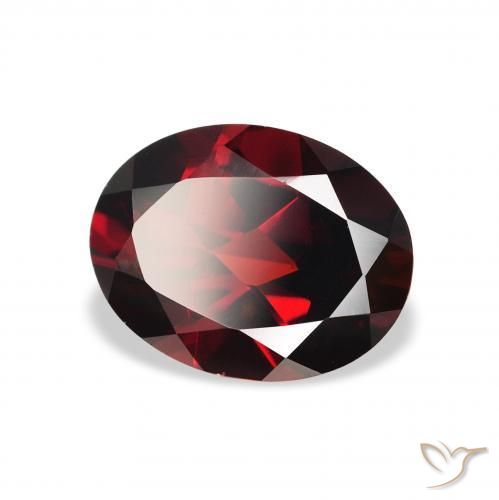 Granato Almandino Rosso scuro naturale da 2.05 ct, Ovale, VVS-VS
