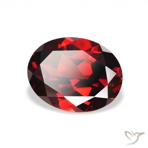 Granato Almandino Rosso scuro naturale da 2.22 ct, Ovale, VVS-VS