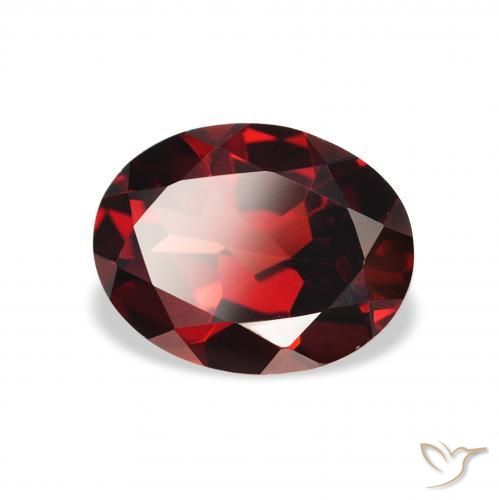 Granato Almandino Rosso scuro naturale da 2.05 ct, Ovale, VVS-VS