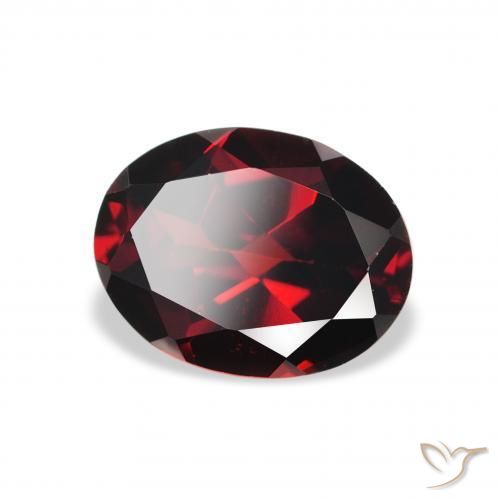 Granato Almandino Rosso scuro naturale da 2.27 ct, Ovale, VVS-VS