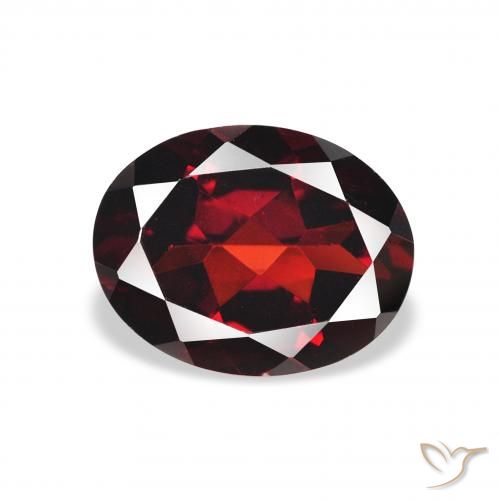 2.18ct Naturale Rosso scuro Granato Almandino, Ovale, VVS-VS