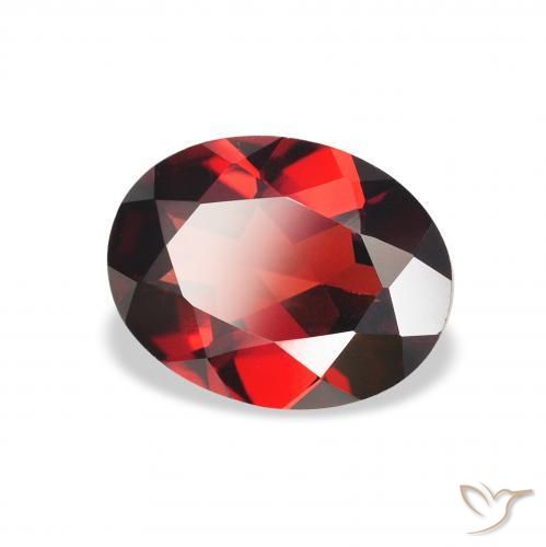Granato Almandino Rosso Sangue Profondo naturale da 1.92 ct, Ovale, VS