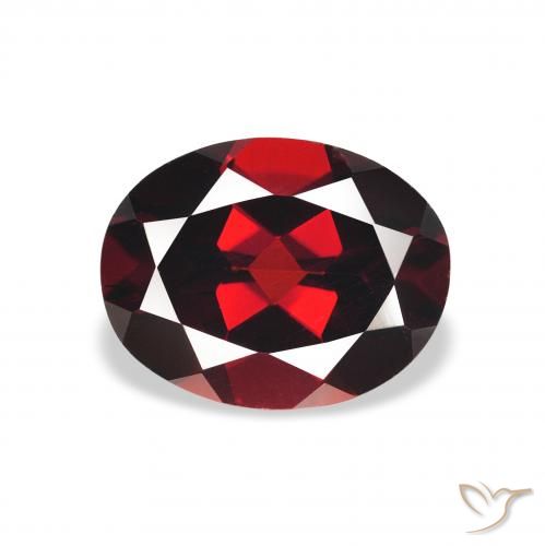 2.13ct Naturale Rosso scuro Granato Almandino, Ovale, VS
