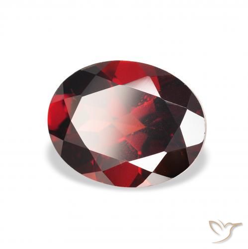 Granato Almandino Rosso Sangue Profondo naturale da 2.19 ct, Ovale, VS