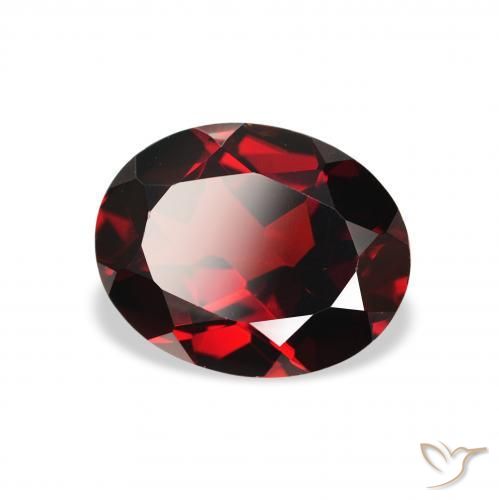 Granato Almandino Rosso Sangue Profondo naturale da 2.16 ct, Ovale, VS
