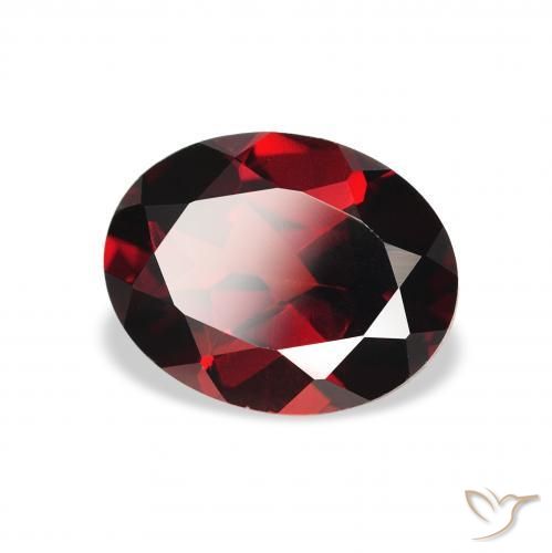 Granato Almandino Rosso Sangue Profondo naturale da 2.27 ct, Ovale, VS