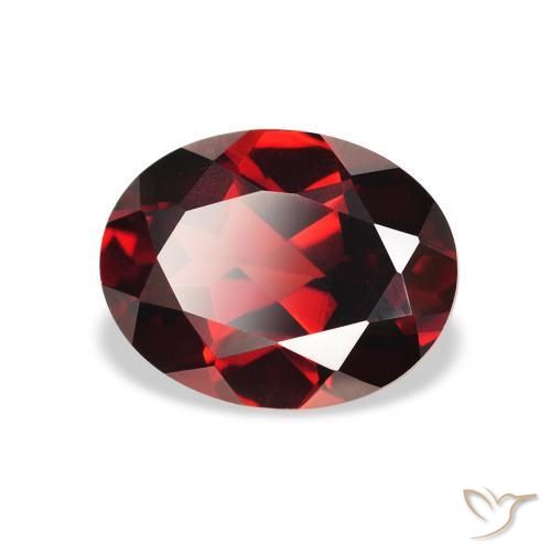 Granato Almandino Rosso Sangue Profondo naturale da 2.15 ct, Ovale, VS