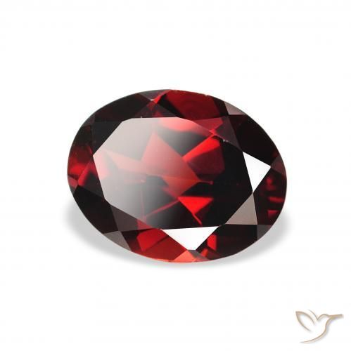 Granato Almandino Rosso Sangue Profondo naturale da 1.94 ct, Ovale, VS